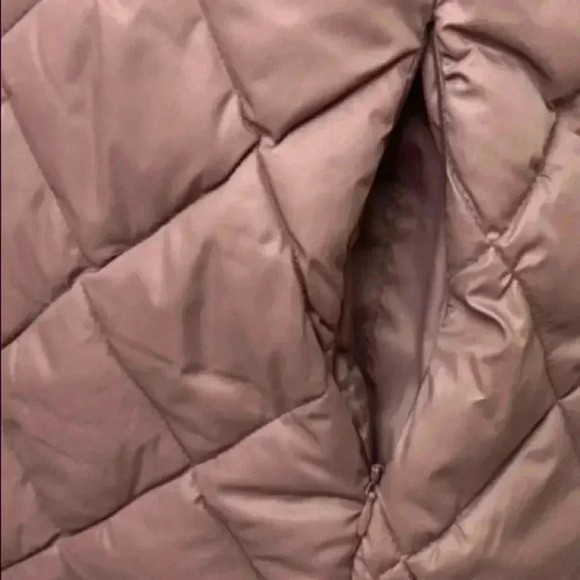 🆕Jessica Simpson Dusty Pink Quilted Puffer Long Coat M🆕 - Picture 8 of 16